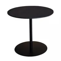 la palma - table de bistrot structure noir ronde brio h72cm - noir/dessus de la table hpl fenix®/h x ø 72x60cm/structure revêtu de poudre noire